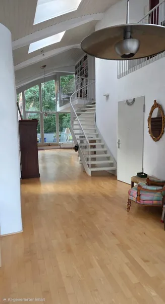 Traumhaftes Loft-Apartment mit 5 m Deckenhöhe, Galerie & Kamin – 2 Terrassen, 2 Balkone, 1 Minute zu — photo 1